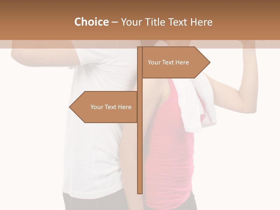 A Man And A Woman Are Drinking Water PowerPoint Template