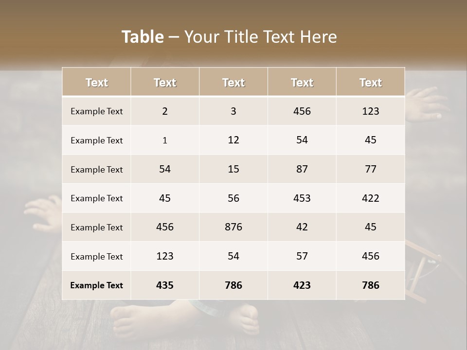 A Young Boy In A Hat And Scarf Sitting On A Wooden Floor PowerPoint Template