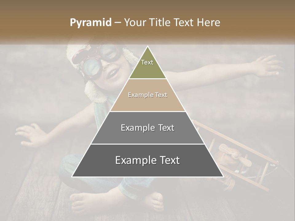 A Young Boy In A Hat And Scarf Sitting On A Wooden Floor PowerPoint Template