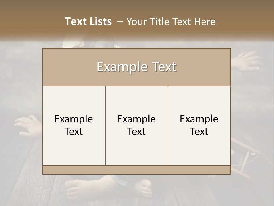 A Young Boy In A Hat And Scarf Sitting On A Wooden Floor PowerPoint Template