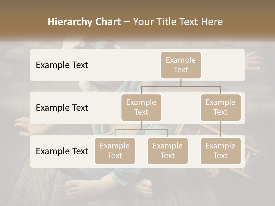 A Young Boy In A Hat And Scarf Sitting On A Wooden Floor PowerPoint Template