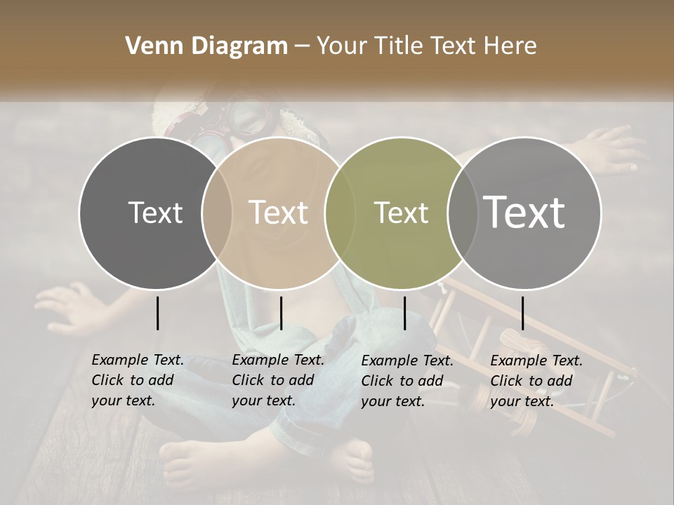 A Young Boy In A Hat And Scarf Sitting On A Wooden Floor PowerPoint Template