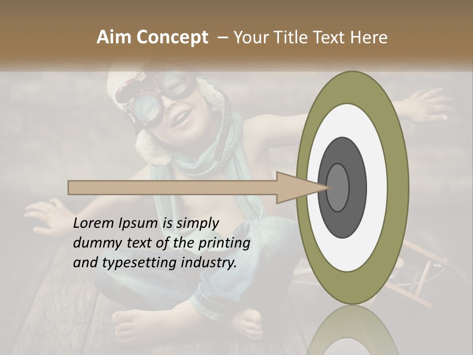 A Young Boy In A Hat And Scarf Sitting On A Wooden Floor PowerPoint Template