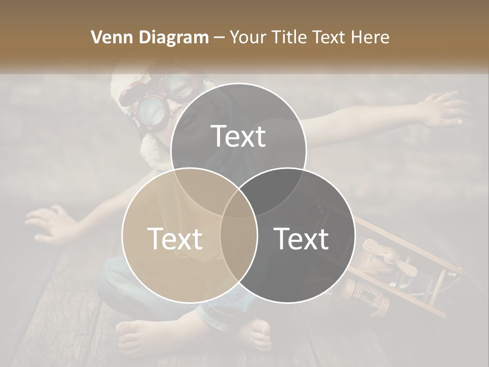 A Young Boy In A Hat And Scarf Sitting On A Wooden Floor PowerPoint Template