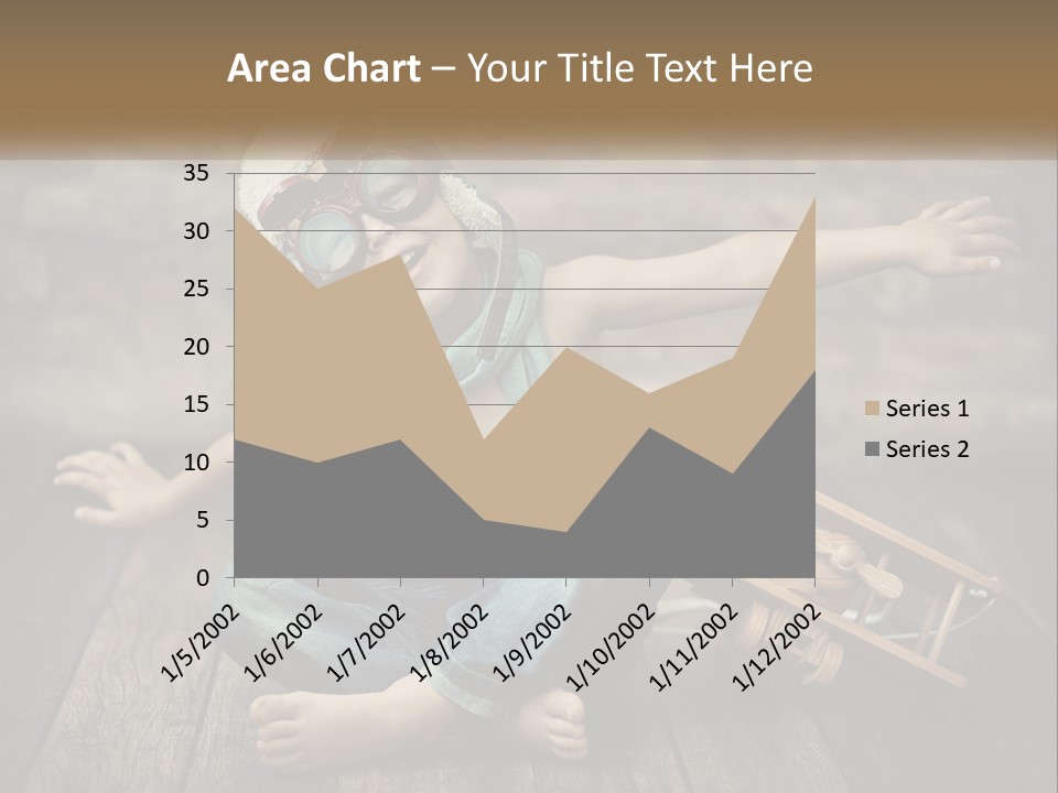 A Young Boy In A Hat And Scarf Sitting On A Wooden Floor PowerPoint Template