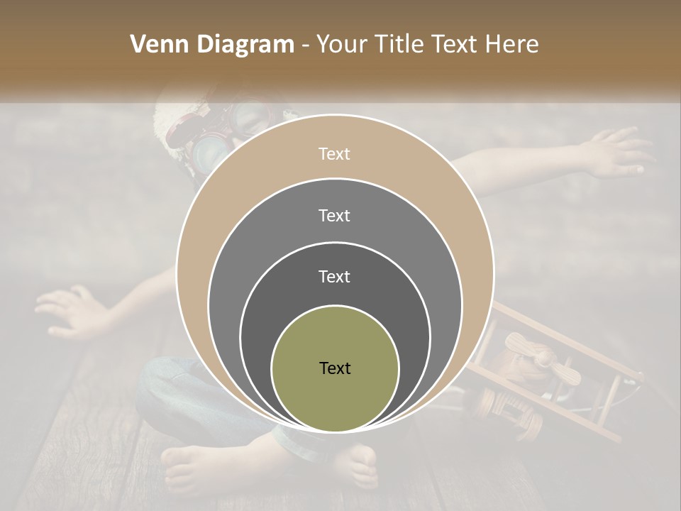 A Young Boy In A Hat And Scarf Sitting On A Wooden Floor PowerPoint Template