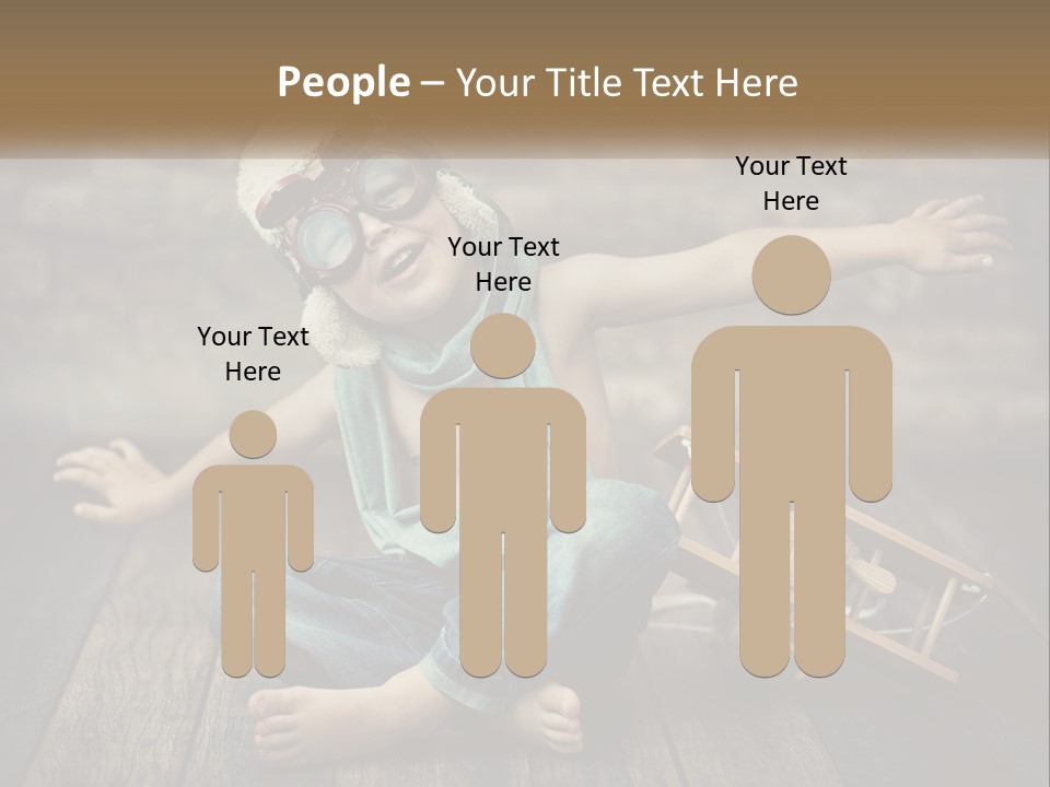 A Young Boy In A Hat And Scarf Sitting On A Wooden Floor PowerPoint Template