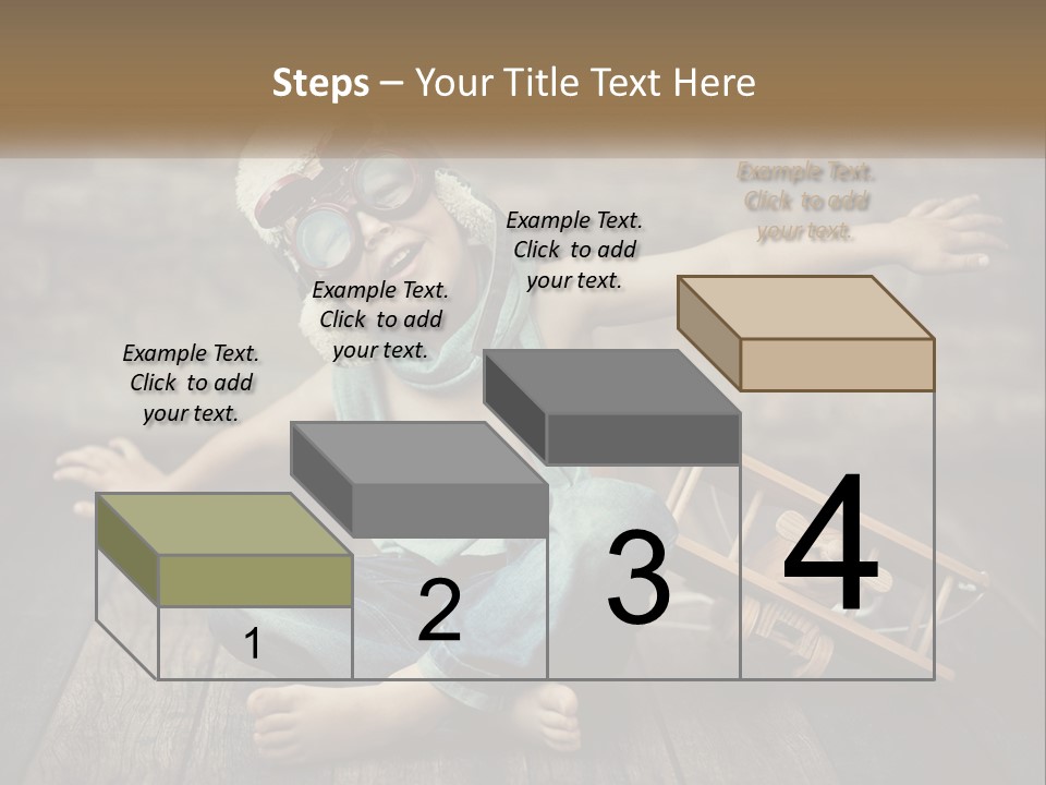 A Young Boy In A Hat And Scarf Sitting On A Wooden Floor PowerPoint Template