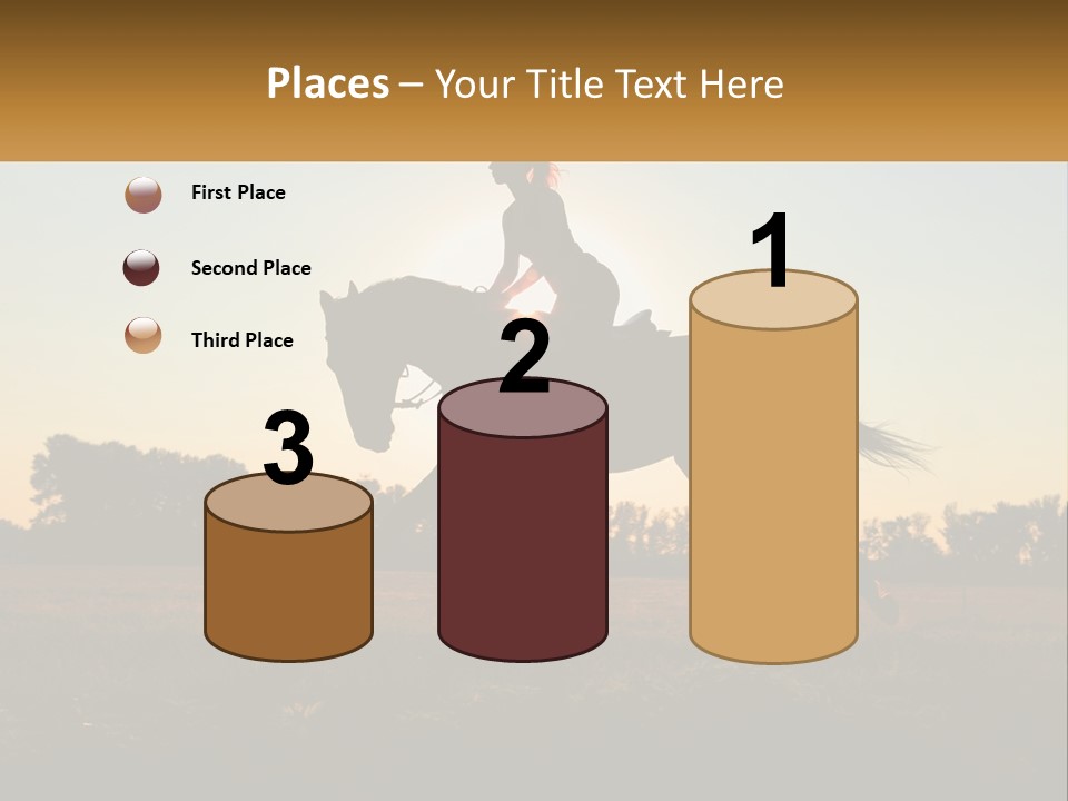 A Woman Riding On The Back Of A Horse PowerPoint Template