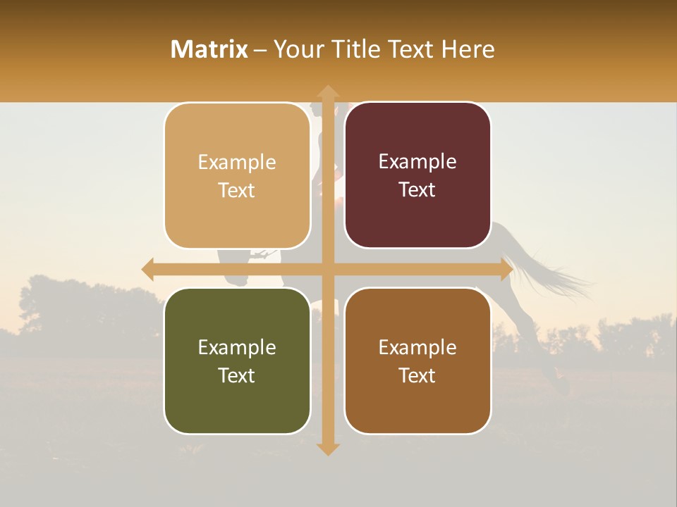 A Woman Riding On The Back Of A Horse PowerPoint Template