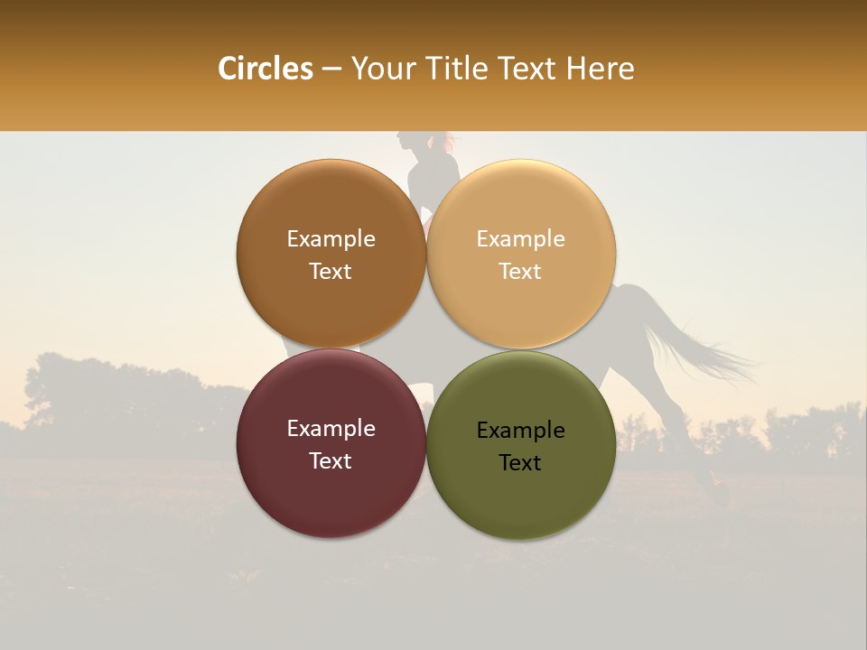 A Woman Riding On The Back Of A Horse PowerPoint Template