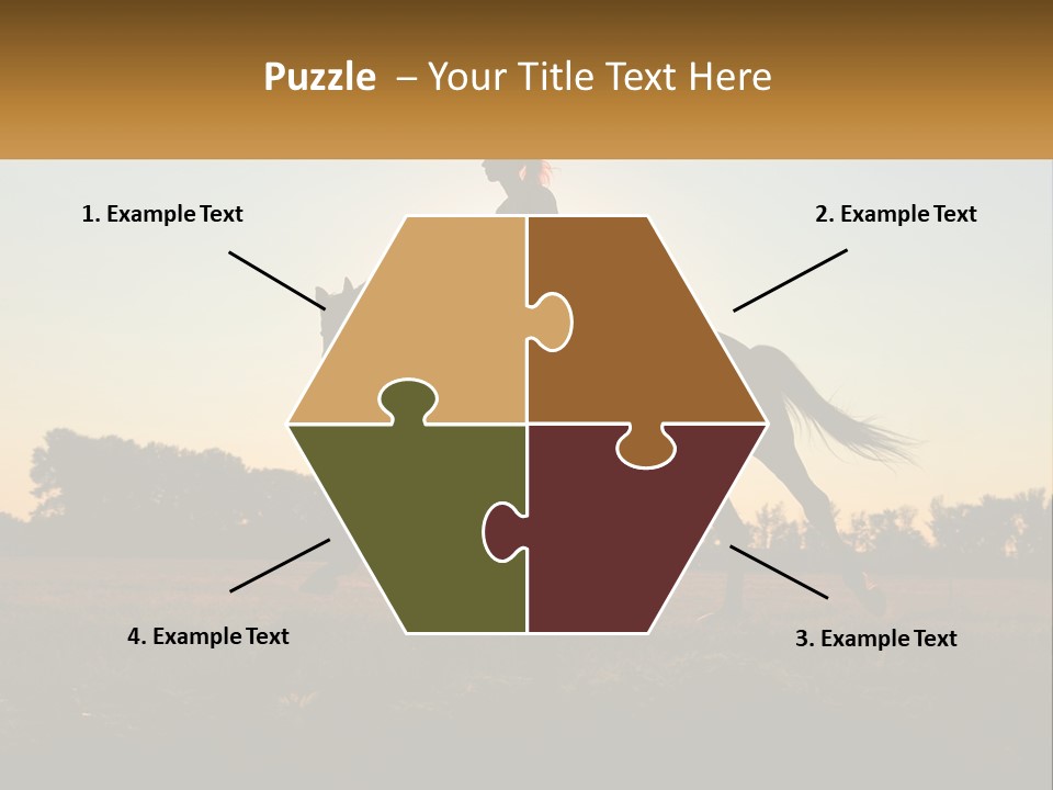 A Woman Riding On The Back Of A Horse PowerPoint Template