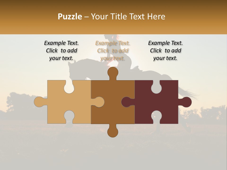 A Woman Riding On The Back Of A Horse PowerPoint Template