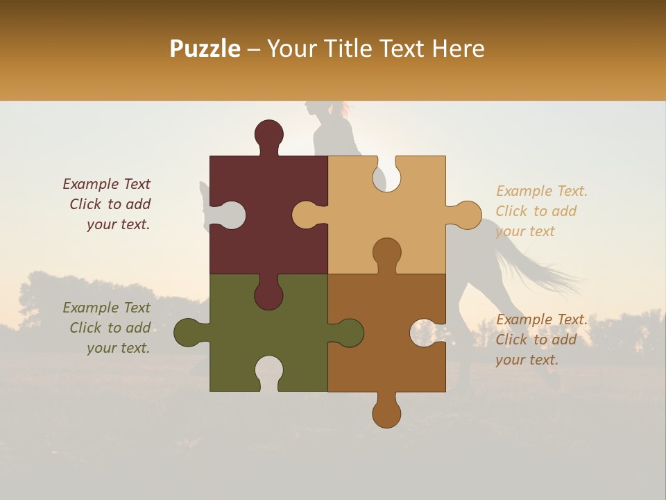 A Woman Riding On The Back Of A Horse PowerPoint Template