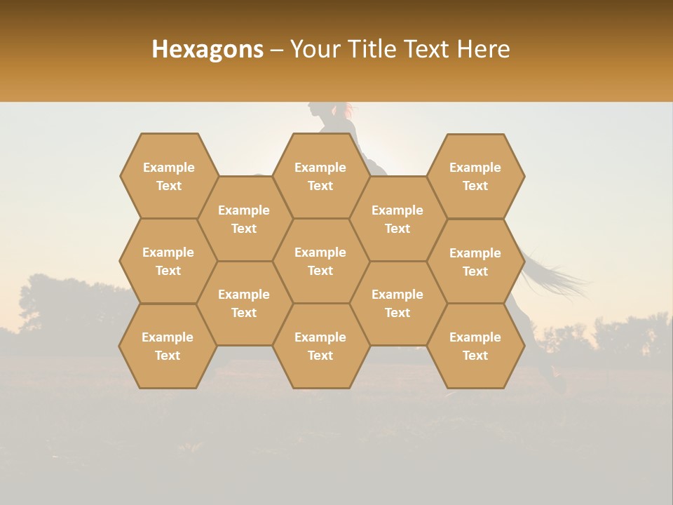 A Woman Riding On The Back Of A Horse PowerPoint Template