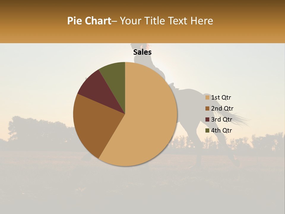 A Woman Riding On The Back Of A Horse PowerPoint Template