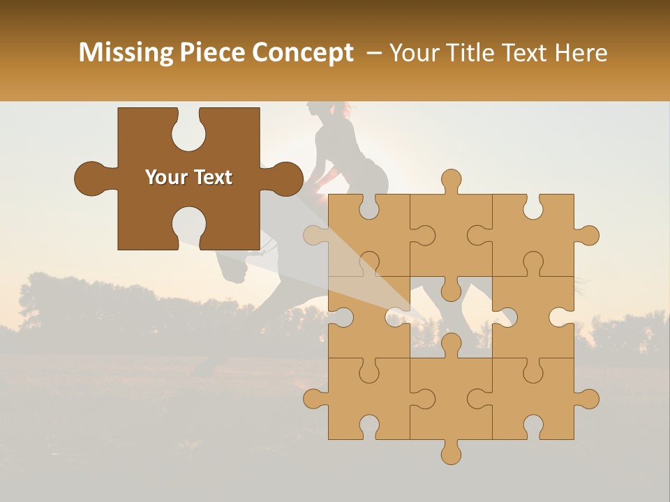 A Woman Riding On The Back Of A Horse PowerPoint Template