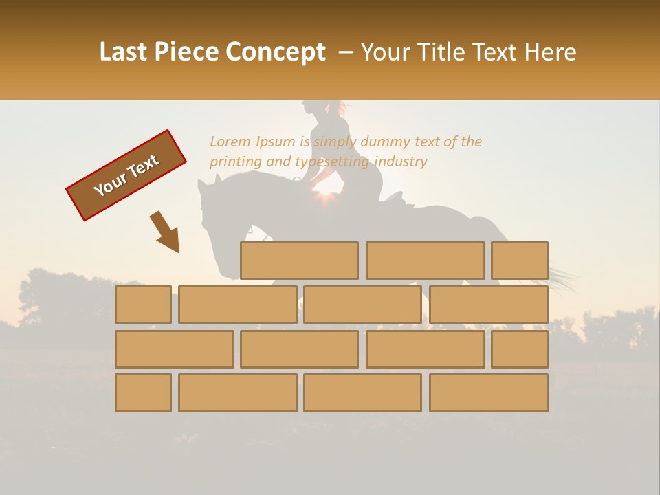 A Woman Riding On The Back Of A Horse PowerPoint Template