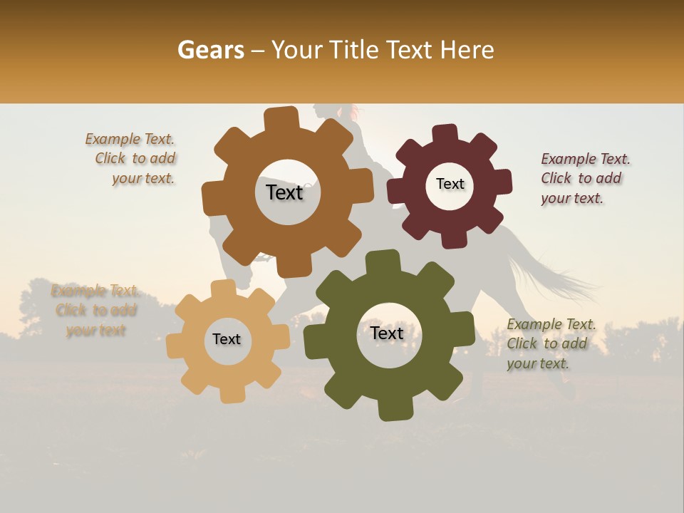 A Woman Riding On The Back Of A Horse PowerPoint Template