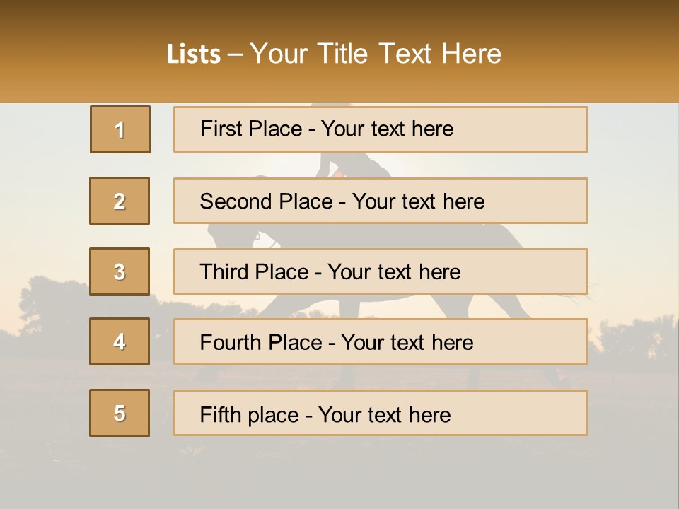 A Woman Riding On The Back Of A Horse PowerPoint Template