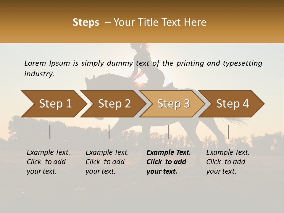 A Woman Riding On The Back Of A Horse PowerPoint Template