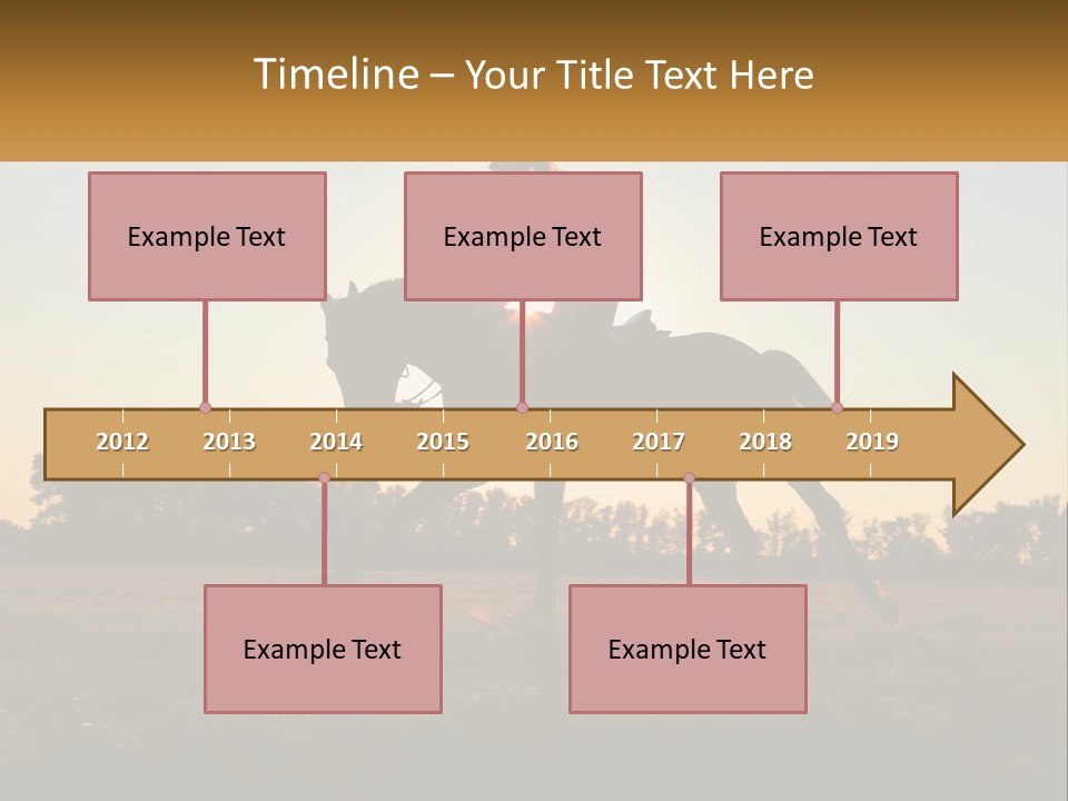 A Woman Riding On The Back Of A Horse PowerPoint Template