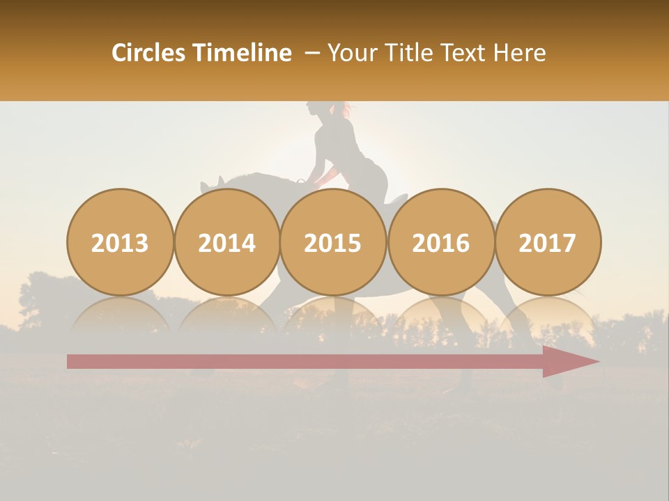 A Woman Riding On The Back Of A Horse PowerPoint Template