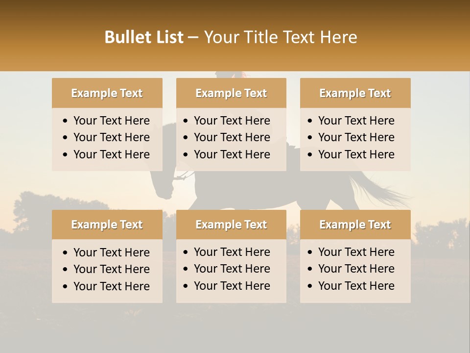 A Woman Riding On The Back Of A Horse PowerPoint Template