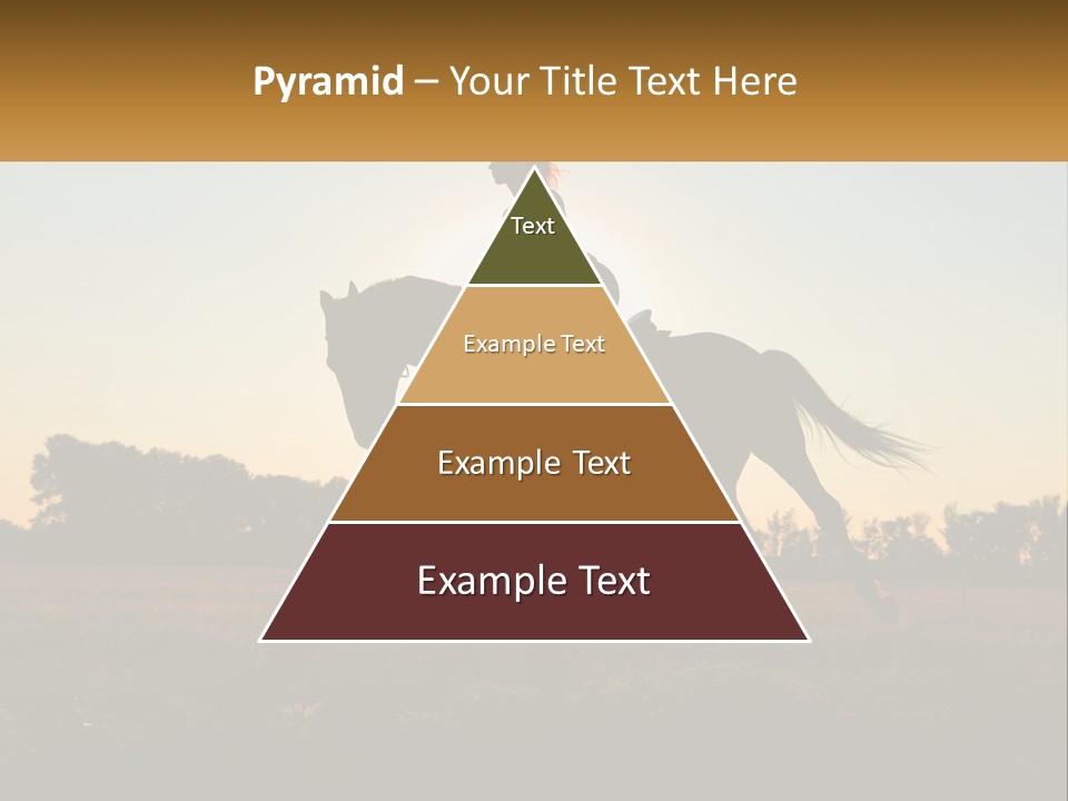 A Woman Riding On The Back Of A Horse PowerPoint Template