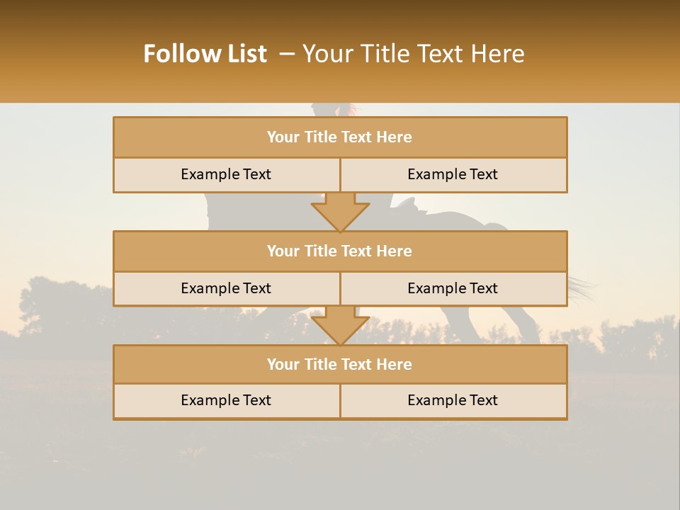 A Woman Riding On The Back Of A Horse PowerPoint Template