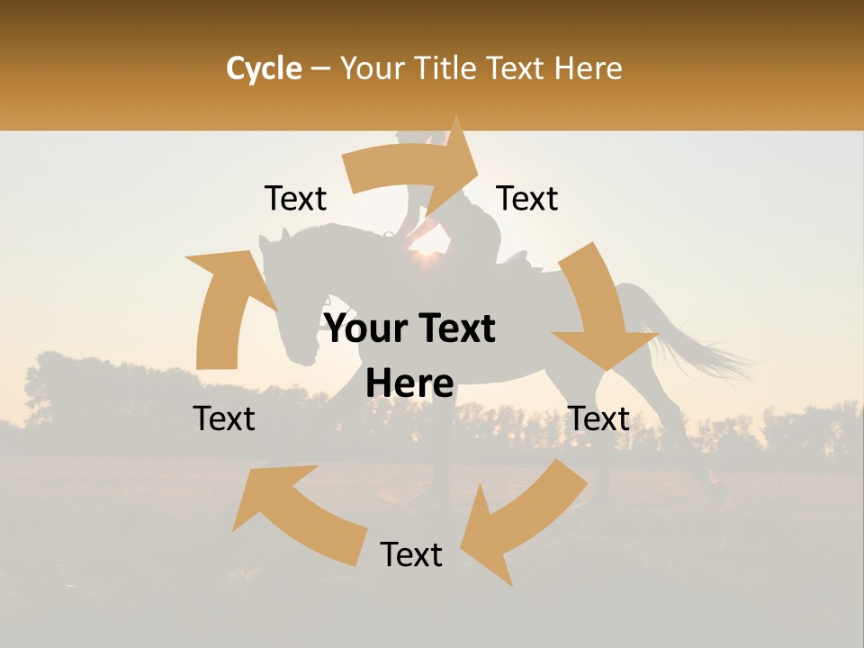 A Woman Riding On The Back Of A Horse PowerPoint Template