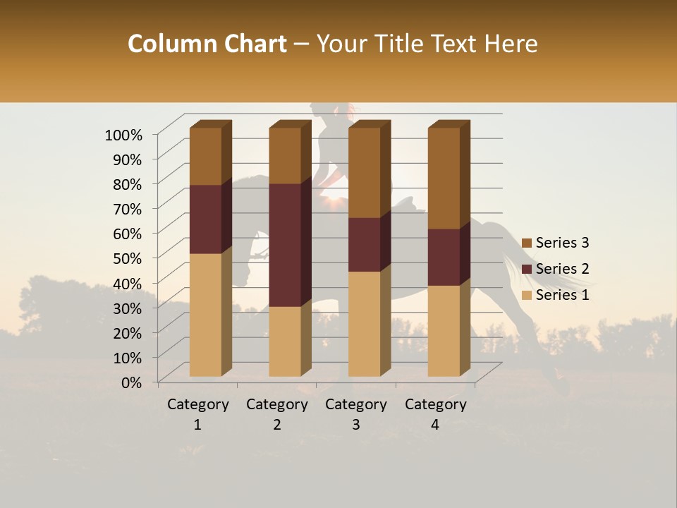 A Woman Riding On The Back Of A Horse PowerPoint Template