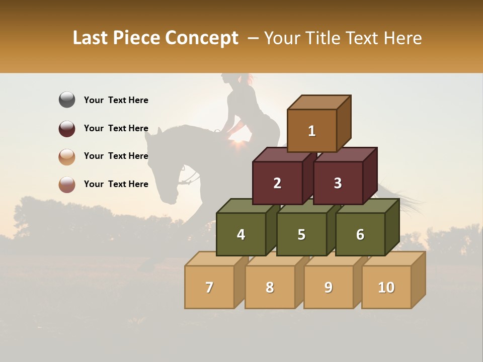 A Woman Riding On The Back Of A Horse PowerPoint Template