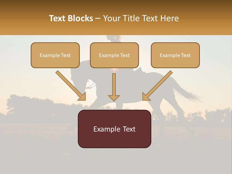 A Woman Riding On The Back Of A Horse PowerPoint Template