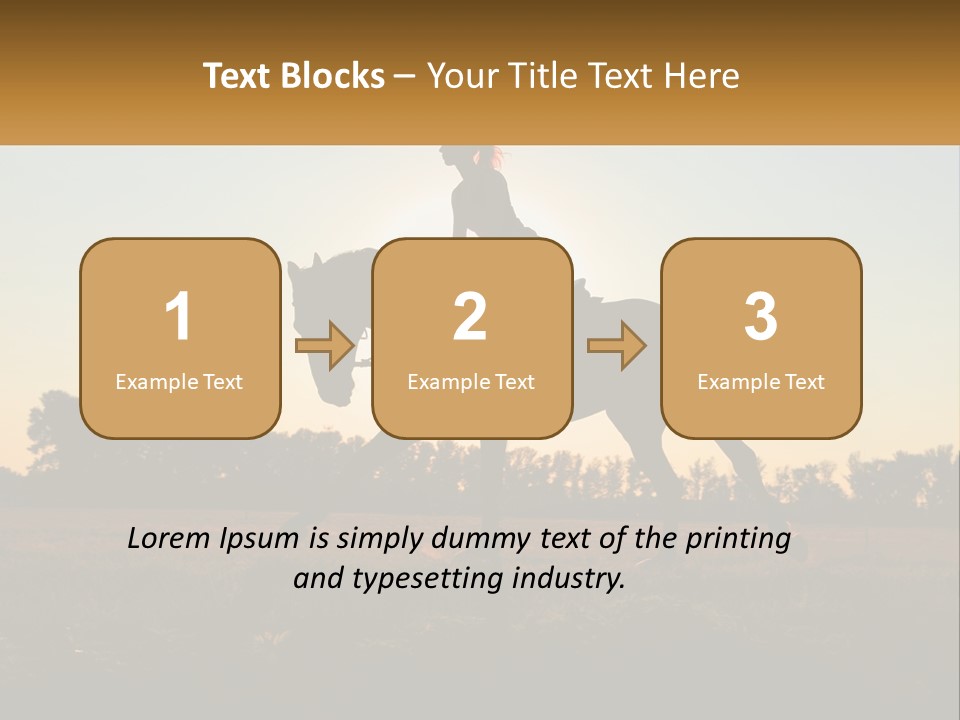 A Woman Riding On The Back Of A Horse PowerPoint Template