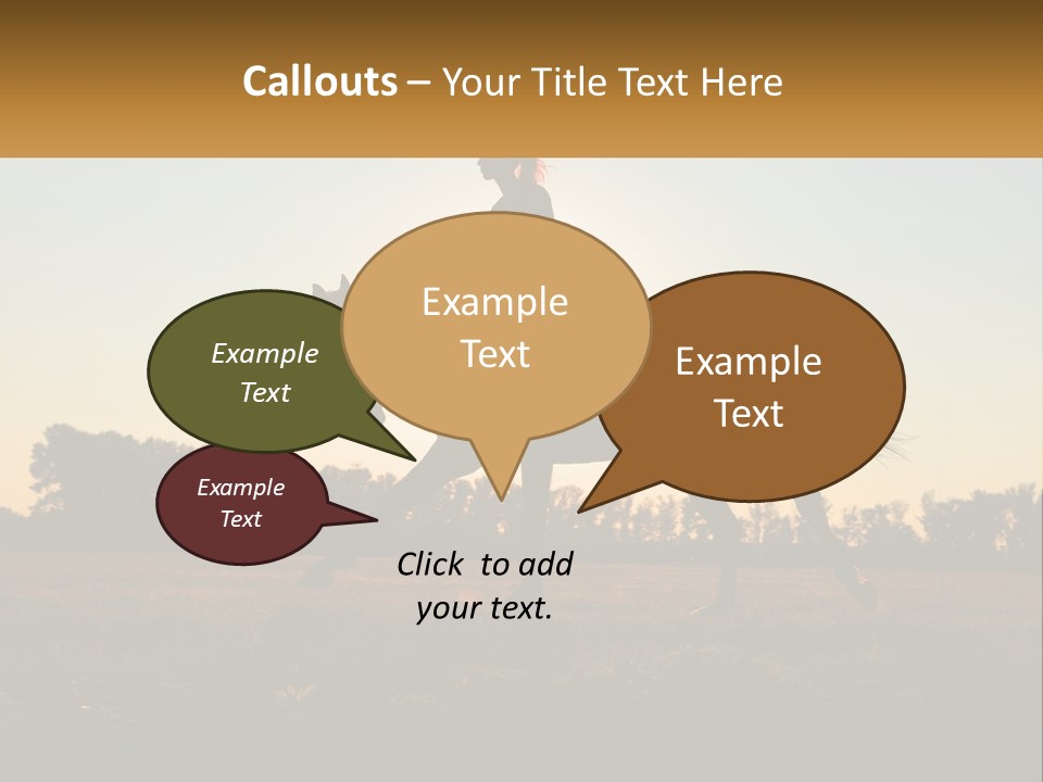 A Woman Riding On The Back Of A Horse PowerPoint Template