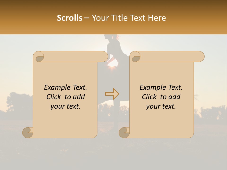 A Woman Riding On The Back Of A Horse PowerPoint Template