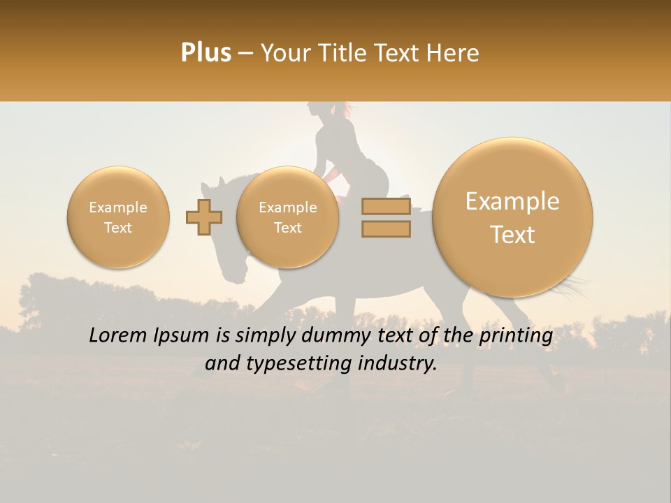 A Woman Riding On The Back Of A Horse PowerPoint Template