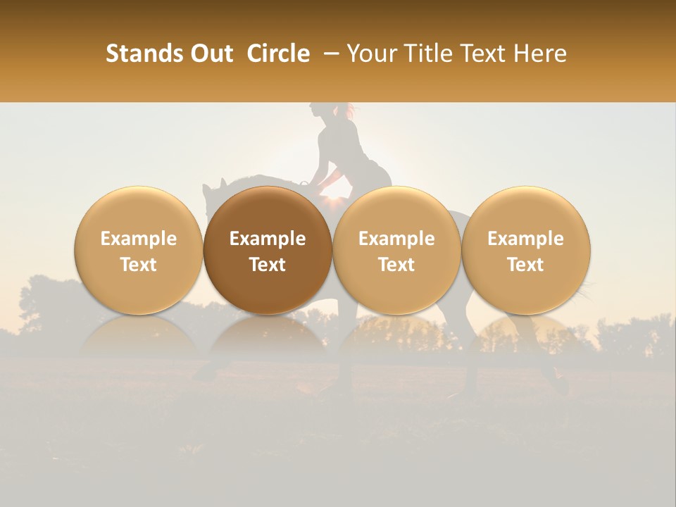 A Woman Riding On The Back Of A Horse PowerPoint Template