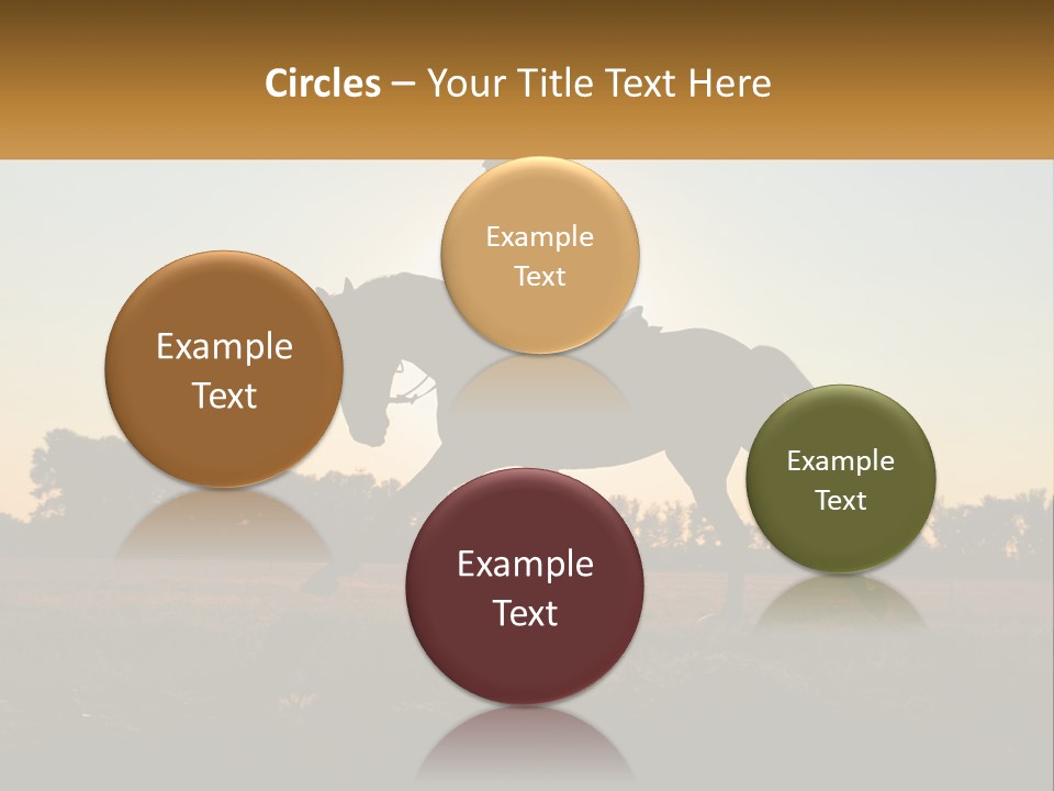 A Woman Riding On The Back Of A Horse PowerPoint Template