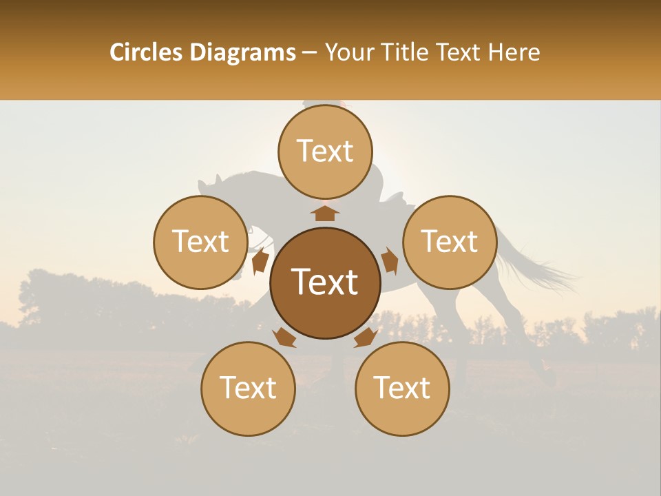 A Woman Riding On The Back Of A Horse PowerPoint Template