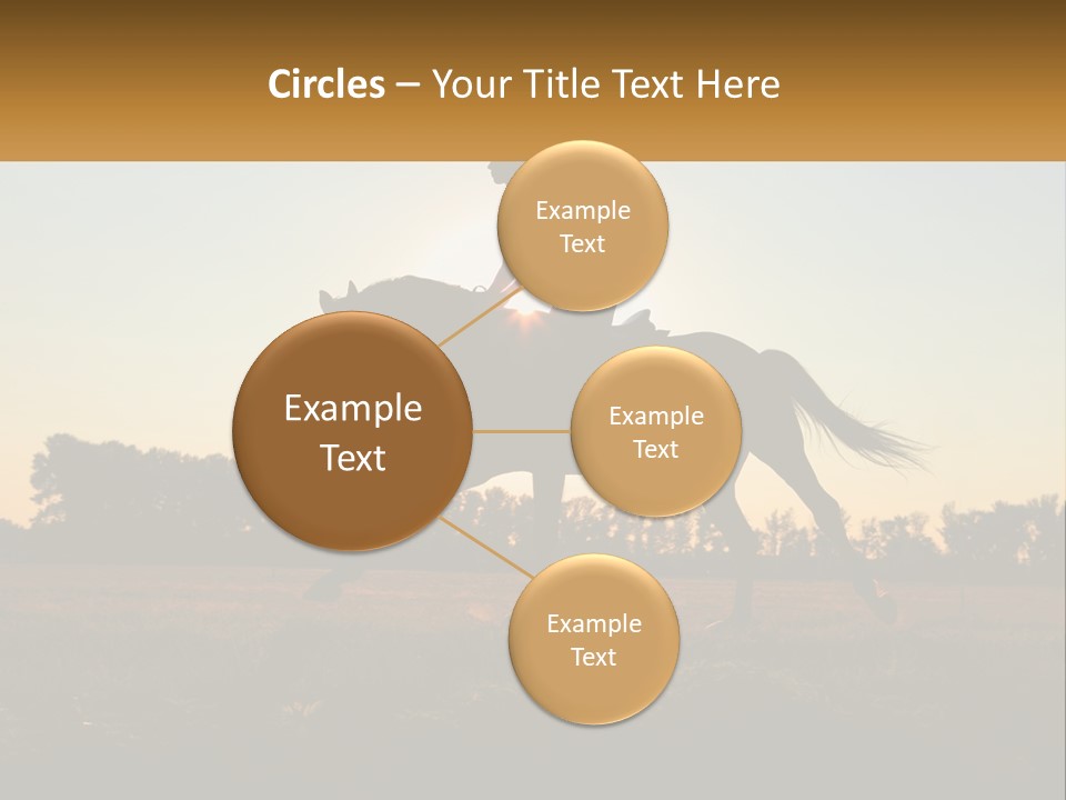 A Woman Riding On The Back Of A Horse PowerPoint Template