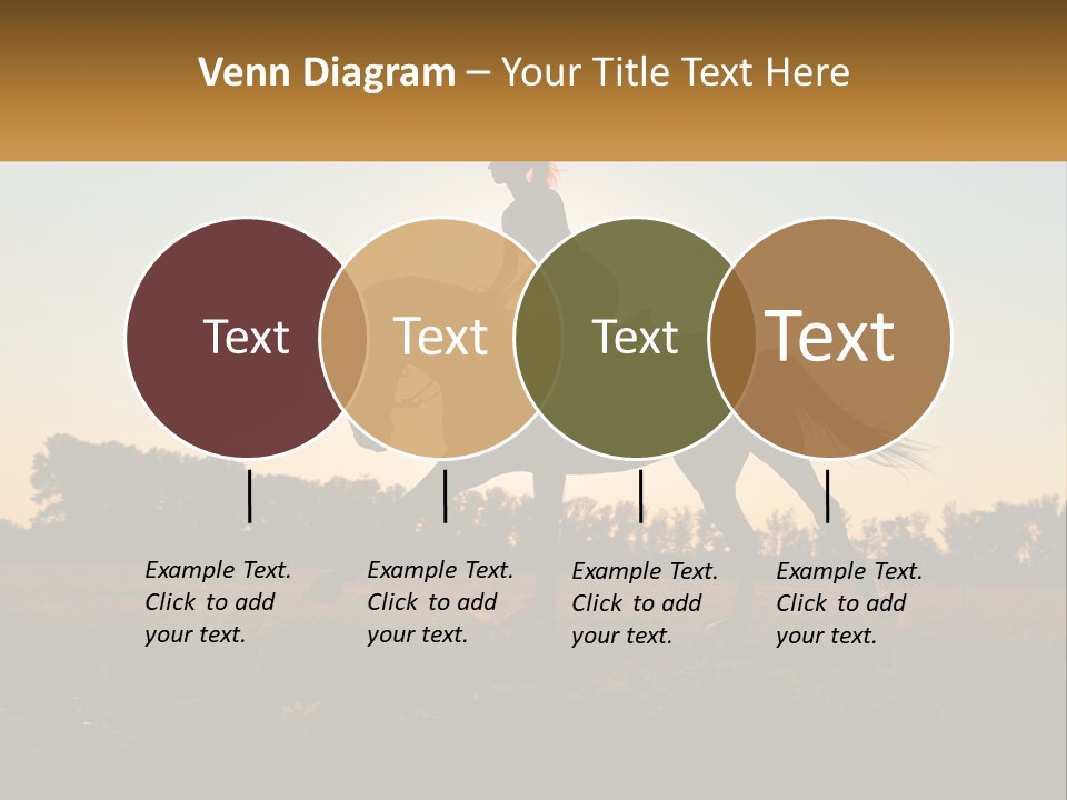 A Woman Riding On The Back Of A Horse PowerPoint Template