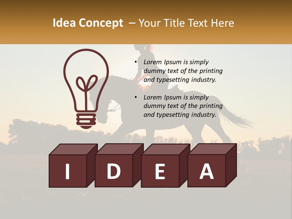 A Woman Riding On The Back Of A Horse PowerPoint Template