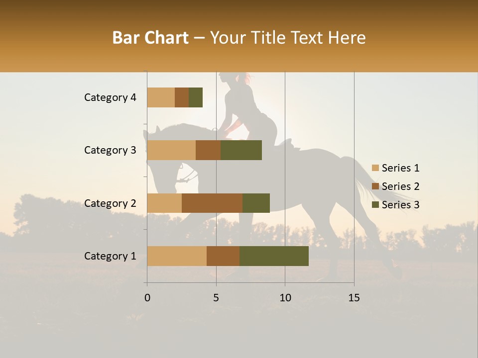 A Woman Riding On The Back Of A Horse PowerPoint Template