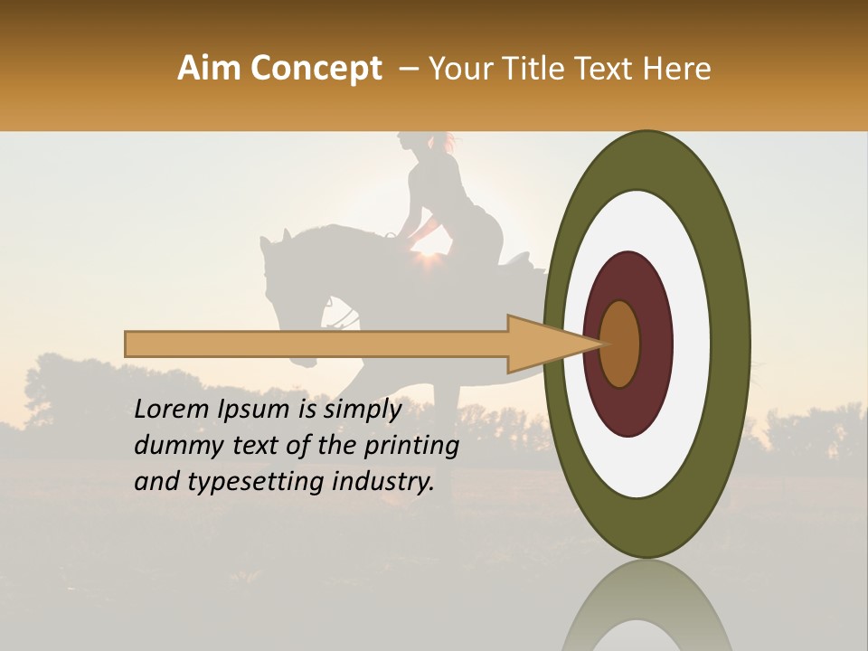 A Woman Riding On The Back Of A Horse PowerPoint Template
