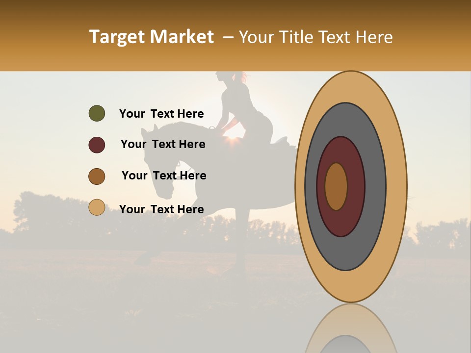 A Woman Riding On The Back Of A Horse PowerPoint Template