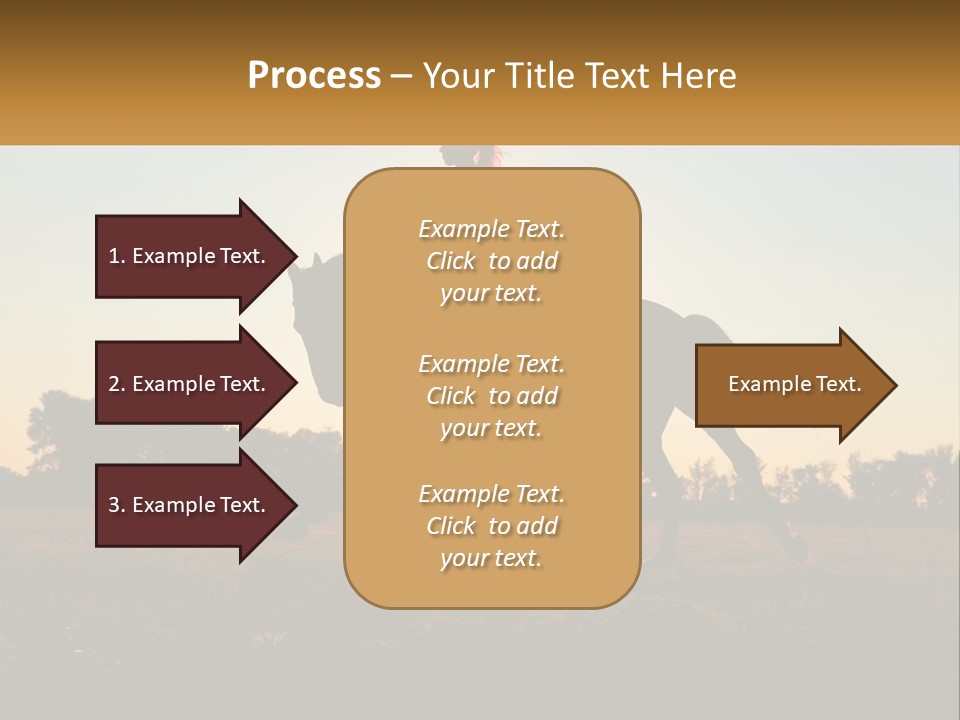 A Woman Riding On The Back Of A Horse PowerPoint Template