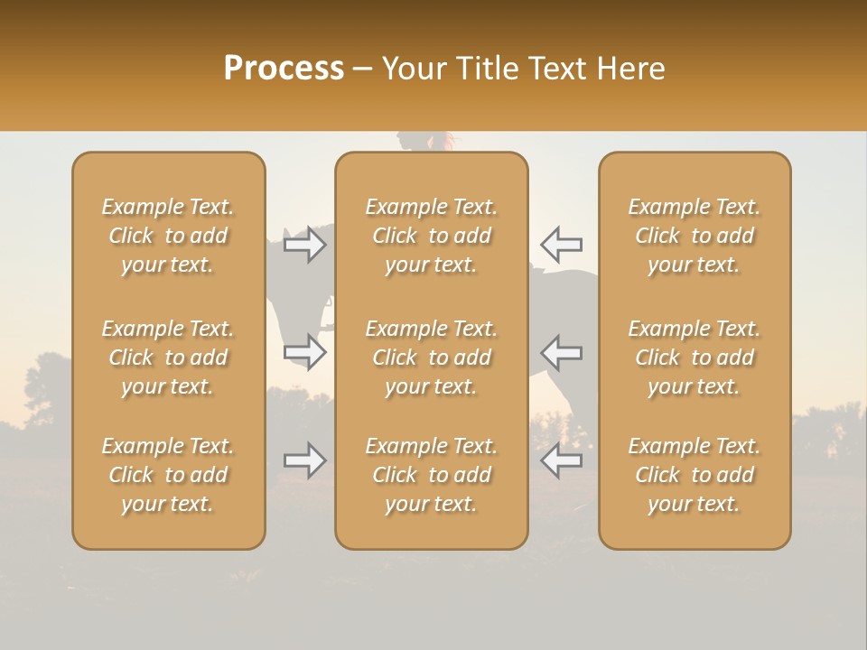 A Woman Riding On The Back Of A Horse PowerPoint Template