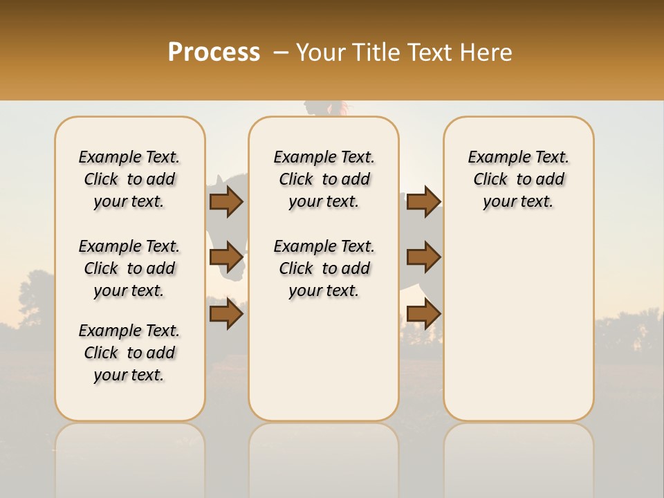 A Woman Riding On The Back Of A Horse PowerPoint Template